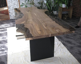 live edge walnut dining table ( free shipping )