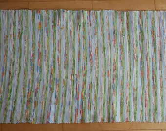 Upcycled rag rug | Etsy