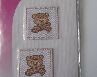 Set of 2 self adhesive baby of a bear