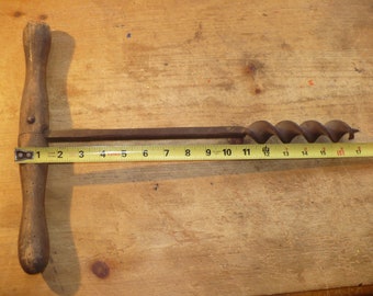 Vintage No 5 Blacksmith Made Hand Auger with Great Patina