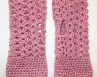 Hand Crocheted Women's Fingerless Gloves - AUSTRALIAN MADE