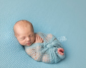 Blue Mohair Wrap, Newborn Photo Prop, Newborn Wrap, Mohair Wrap, Blue Mohair Wrap