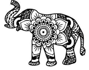 Download Ethnic Elephant SVG Mandala Elephant SVG Elephant head SVG