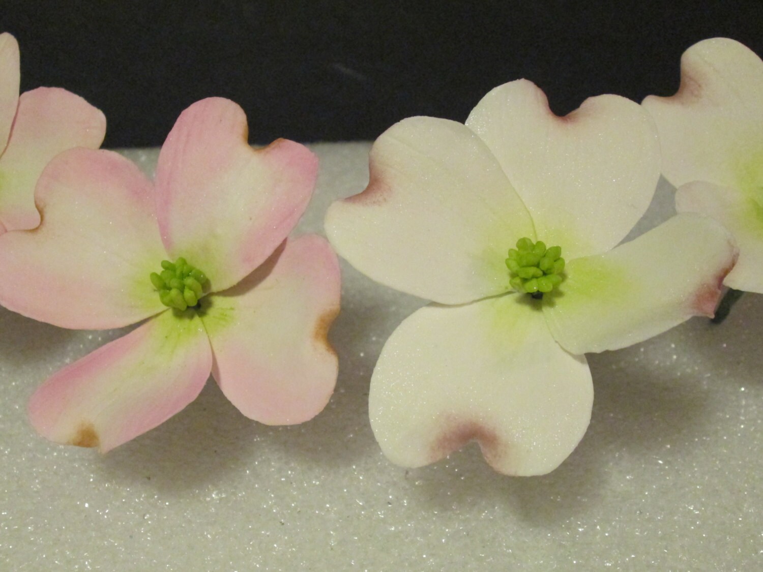 dogwood sugar flowers gum paste cake topper pink white bridal