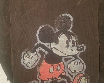 Vintage Brown Mad Mickey Corduroy Jacket from the 1980's