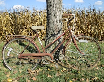 1970s Sears Roebuck Free Spirit Womens 3 Speed Coaster Bike Bicycle Vintage, Mid Century Bike, Vintage Bicycle, Womens Bike