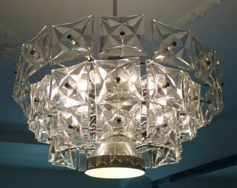 XXL vintage KINKELDEY CHANDELIER 60s