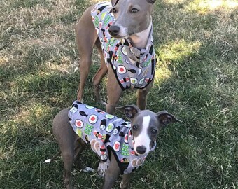 Italian Greyhound and Whippet Soft Cotton T shirts and sleeveless turtle necks.