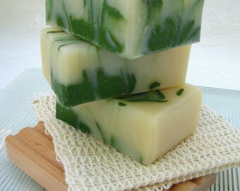Lime and Shea Organic Soap, Vegan Cold Process Soap