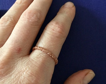 Filigree stack ring in Rose gold sz 8