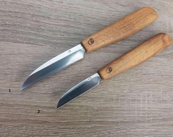 Hand forged knife. Woodcarving knife.