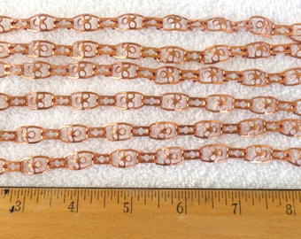 6 Copper Plated/Steel Bracelet Components/Chain Pieces, 7.5 Inches Each