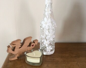 Preloved, upcycled, altered bottle