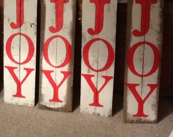 Joy sign, christmas sign, joy