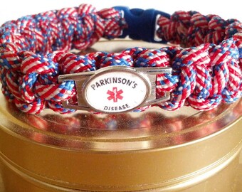 Kidney Transplant Paracord Medical Alert Bracelet, Free Shipping