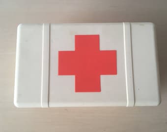 Soviet Vintage First Aid Box, Red Cross Box, Medical Box