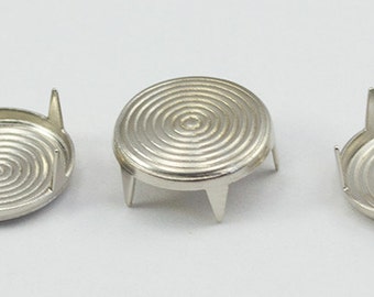 Silver Round Target Bedazzler Metal Studs Nailheads - 3 Sizes