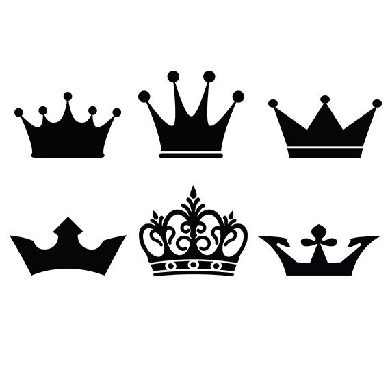 Crown svg crowns clip art digital download vector files