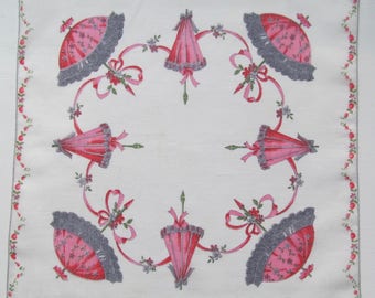UMBRELLAS AND PARASOLS Hanky 1950s