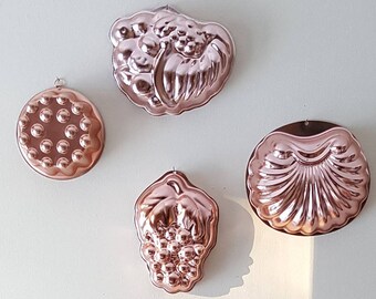 Copper Jello Mold et of 4 by Wear-Ever