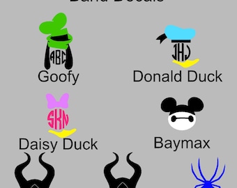 Monogrammed Magic Band Decals 1.0 and 2.0