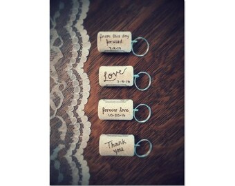 Personalized Wine Cork Keychains