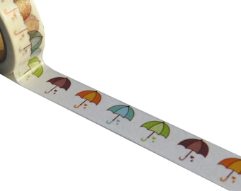 Colourful Umbrellas Themed Washi Masking Tape