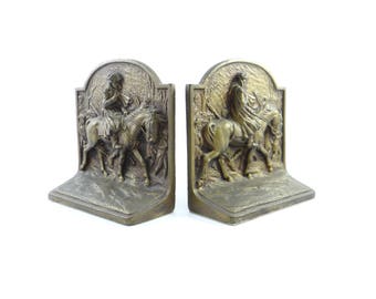 hubley bronzed cast iron bookends