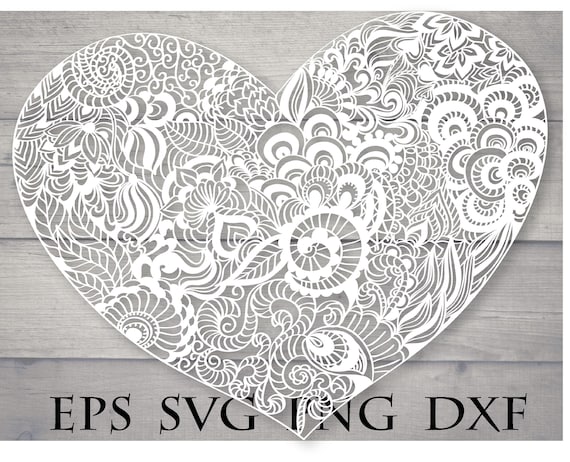 Download Zentangle heart svg / mandala heart svg / intricate svg ...
