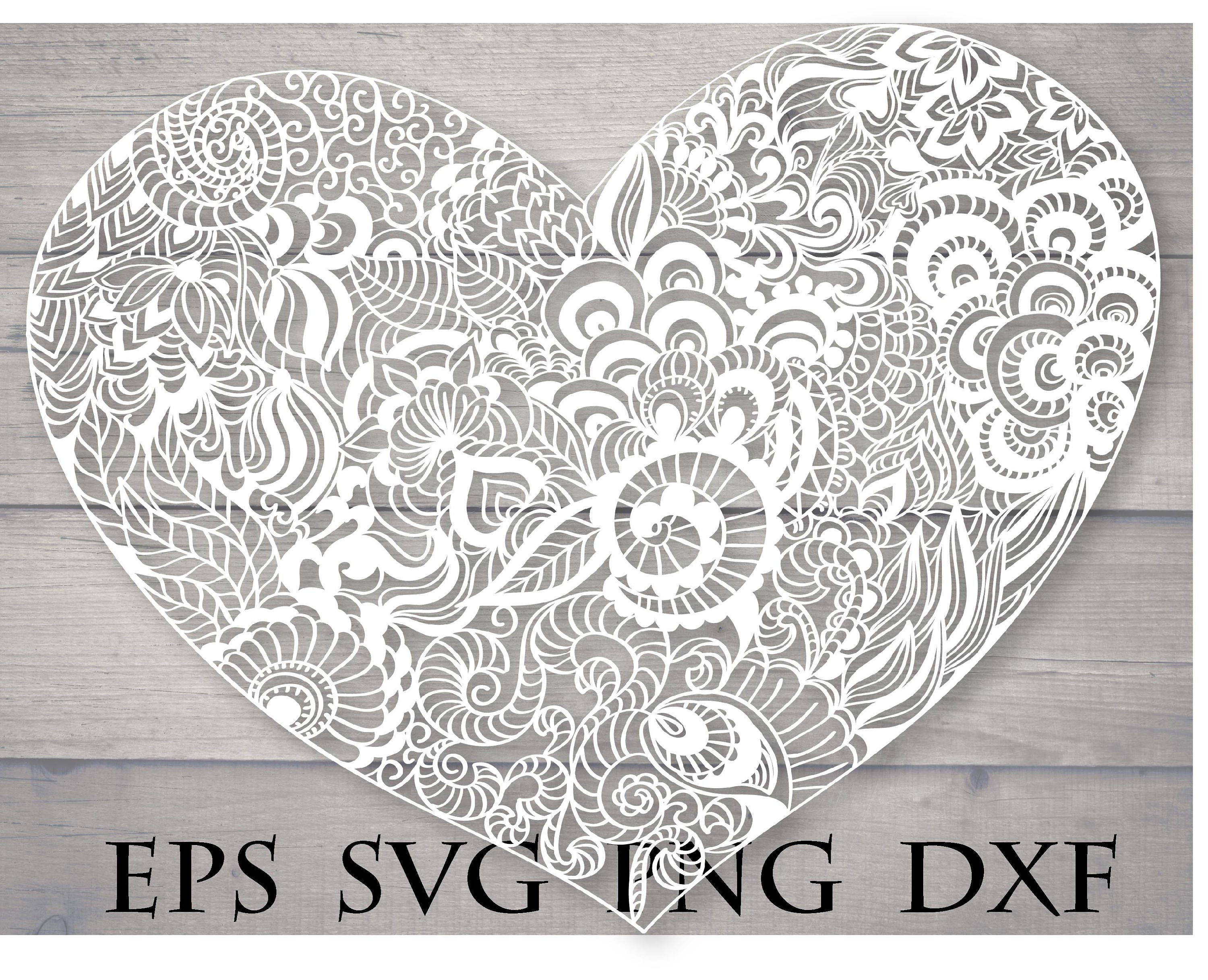 Free Free 102 Heart Mandala Cricut SVG PNG EPS DXF File