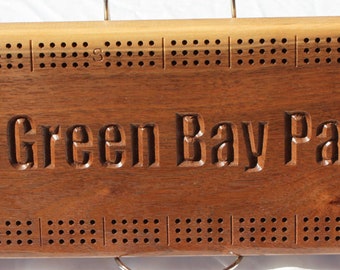 Personalized Black Walnut Cribbage Board