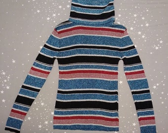 Vintage 70's Bowie Glam Rock Glitter Turtleneck Sweater by Fantastik