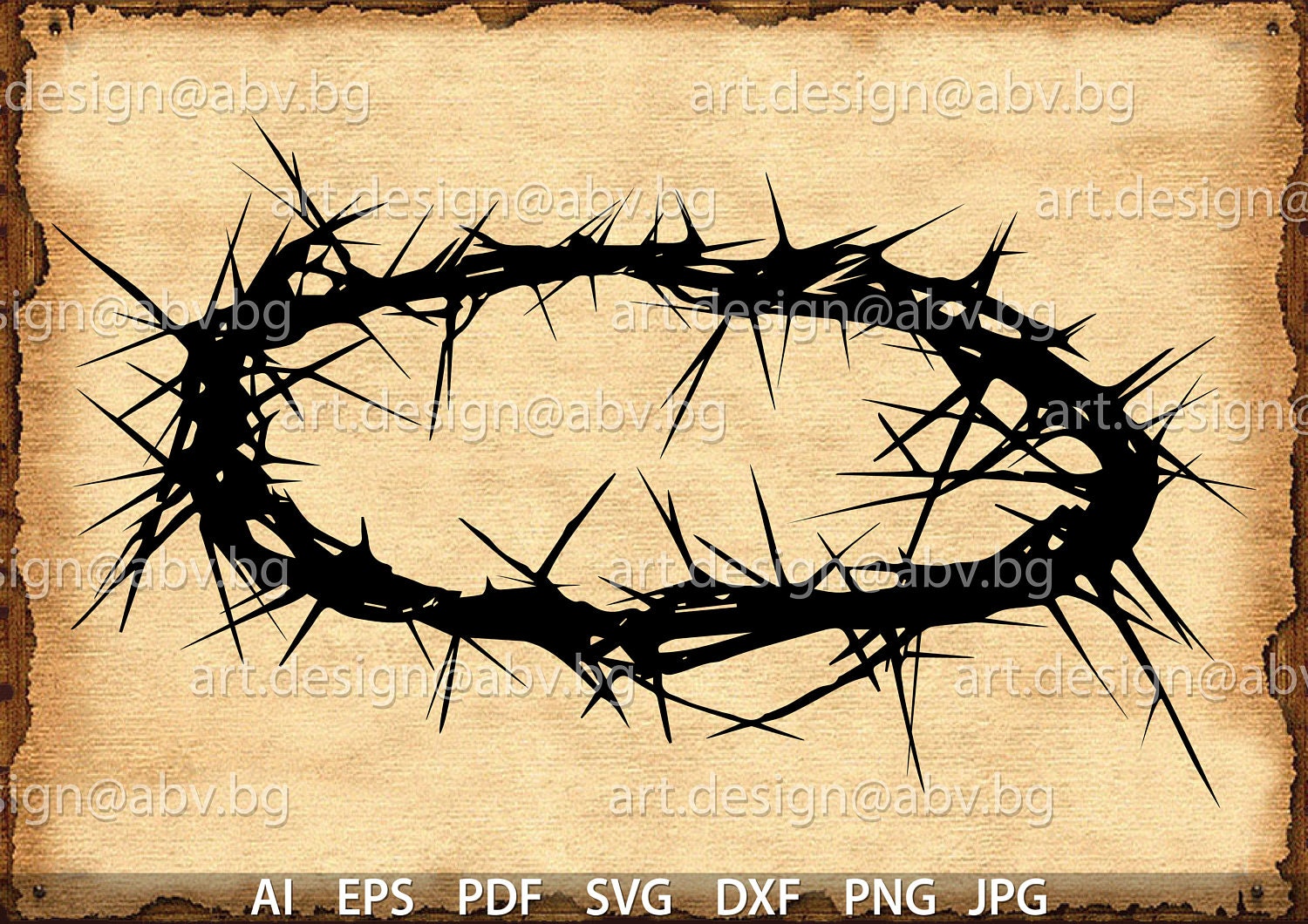 Download Vector CROWN of thorns AI eps pdf svg dxf png jpg