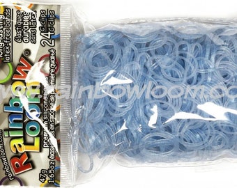 Blue Crystal Glitter Bands ** Rainbow Loom Bands Refill. 600 bands & c-clips. Guaranteed authentic. Latex-free.