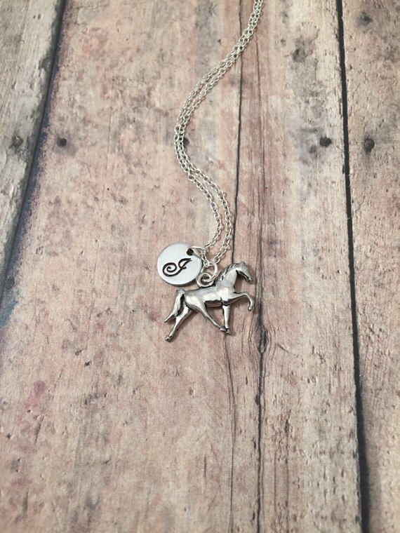 Tennessee Walking Horse initial necklace Tennessee walker