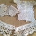 Victorian Doll's Costume Lace and Applique Caplet Apron Off White French Cotton Handmade #sophieladydeparis