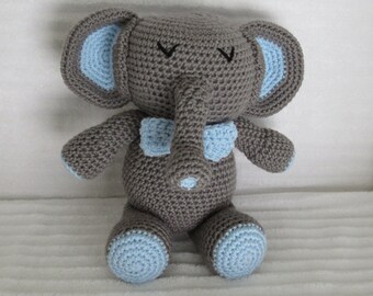 Crochet Elephant, Elephant Stuffed Animal, Crochet Animal, Elephant Plush, Stuffed Elephant, Zoo Nursery Decor, Amigurumi elephant