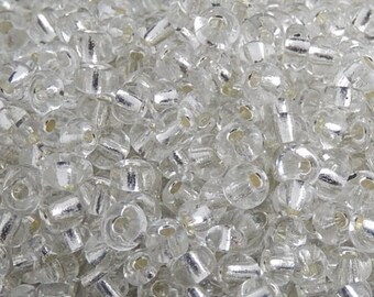 250 silver colored seed beads