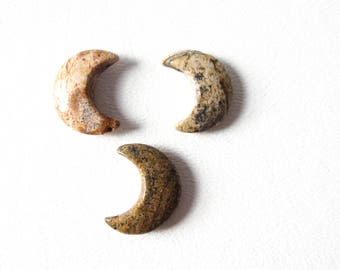 Jasper Moon Beads Set of 3
