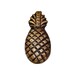 Set of 2 Copper Cabinet Knobs - Antique brass / copper whimsical pineapple