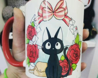Ghibli Jiji cat mug - kiki's delivery service