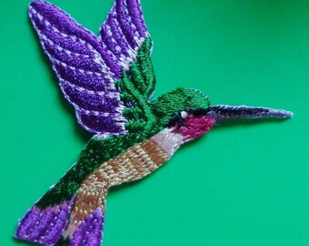 Hummingbird applique | Etsy