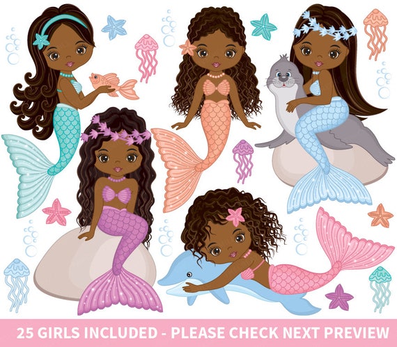 Download Mermaids Clipart Vector Mermaids Clipart Fish Girls