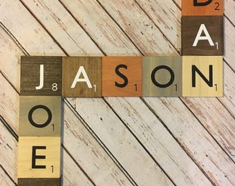 10 Wood Letter Tiles 3.5" x 3.5"