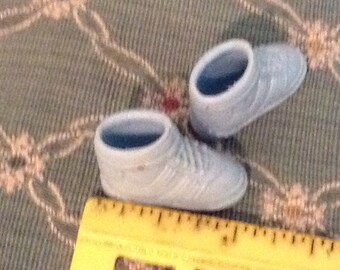 Vintage blue rubber dolls boots
