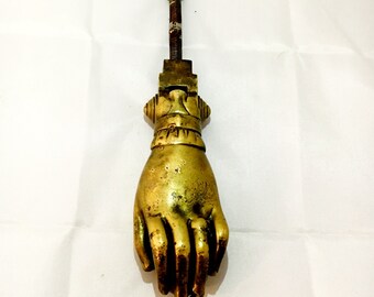 Antique Victorian Brass Hand Door Knocker