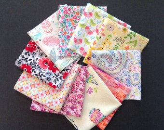 Ladies Handkerchiefs, Set of 10, Prints, Modern,Flannel Handkerchiefs, Reusable Tissues,Paperless Hankies,Womens Handkerchief WH830