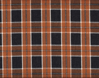 Plaid L11801-02 in reddish brown-black