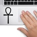 Egyptian Cross Macbook Sticker, Laptop Stickers, Ankh Symbol Ipad Decal, Healing Mythology Decal, Car Bumper Window Decal, Track Pad Sticker