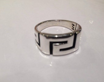 ring in Silver 925 with Greek